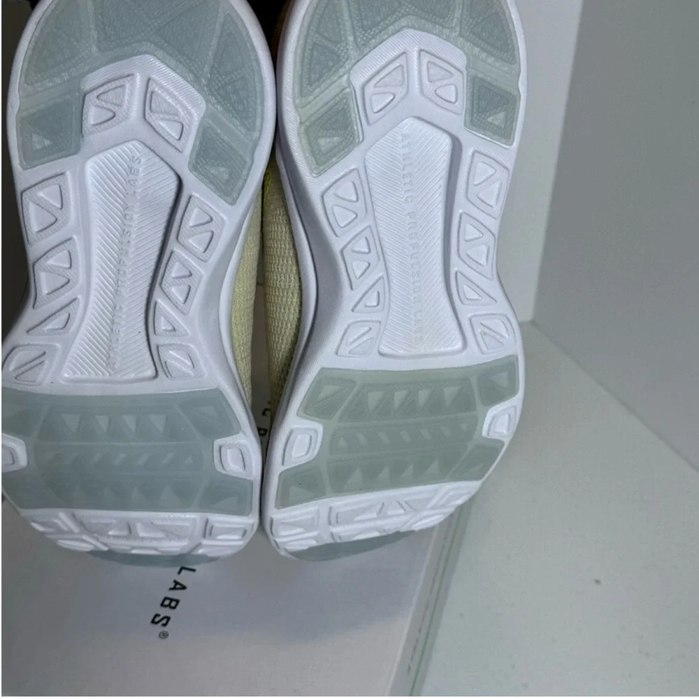 APL Neon Yellow and Beige Knit Sneakers, NIB